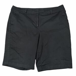 Ann Taylor Shorts Women's Size 14 Curvy Black Chino Pockets Summer Vacation